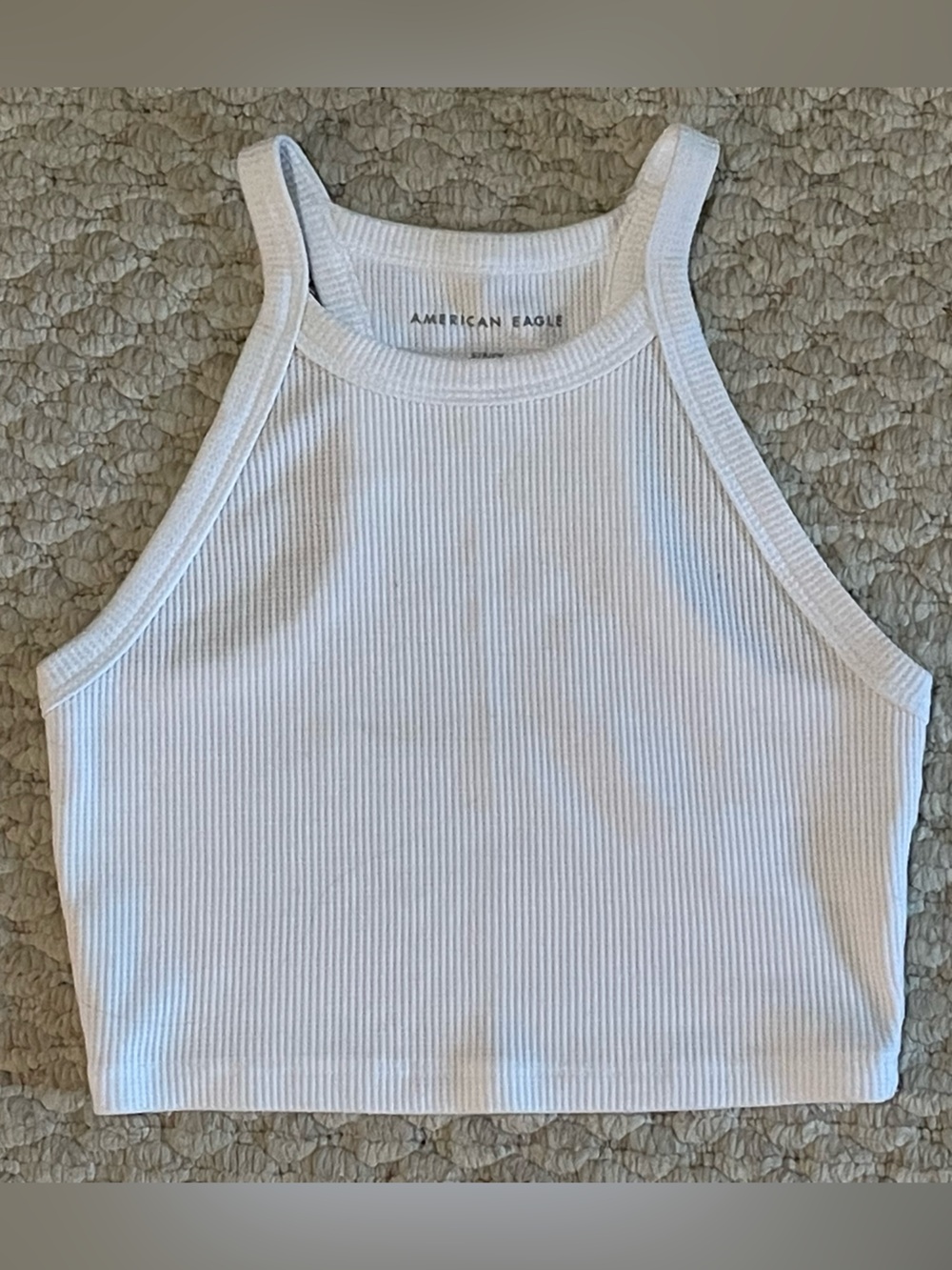 American Eagle Waffle Knit High Neck Tank